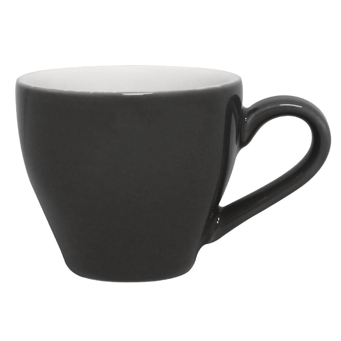 GK072 Olympia Cafe Espresso Cups Charcoal 100ml (Pack of 12) JD Catering Equipment Solutions Ltd