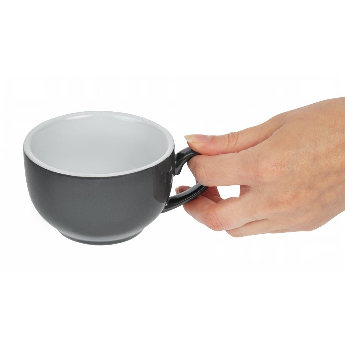 GK075 Olympia Cafe Coffee Cups Charcoal 228ml (Pack of 12) JD Catering Equipment Solutions Ltd