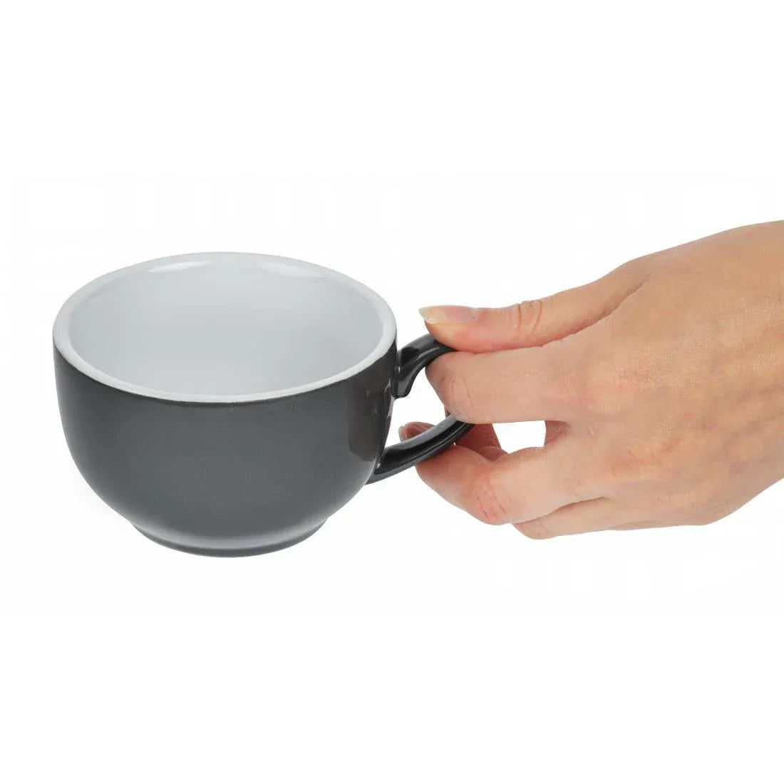 GK075 Olympia Cafe Coffee Cups Charcoal 228ml (Pack of 12) - JD Catering Equipment Solutions Ltd