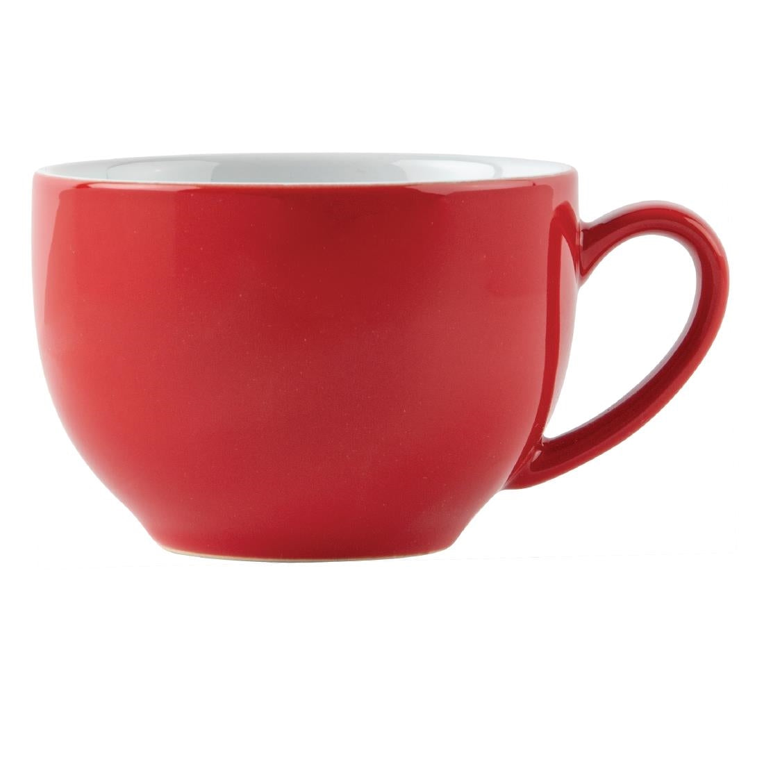 GK076 Olympia Cafe Cappuccino Cups Red 340ml (Pack of 12) JD Catering Equipment Solutions Ltd