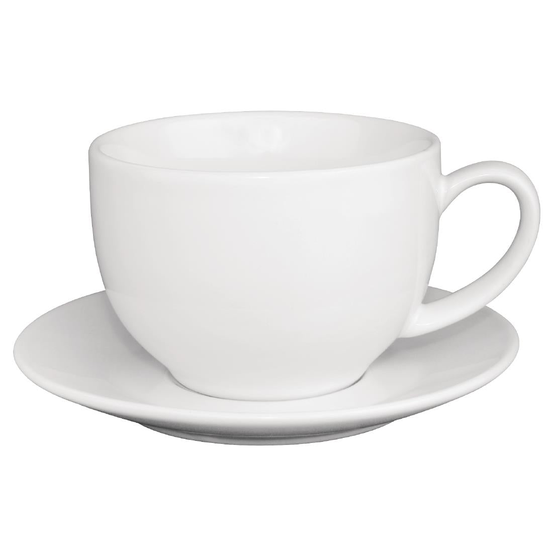 GK077 Olympia Cafe Cappuccino Cups White 340ml (Pack of 12) JD Catering Equipment Solutions Ltd