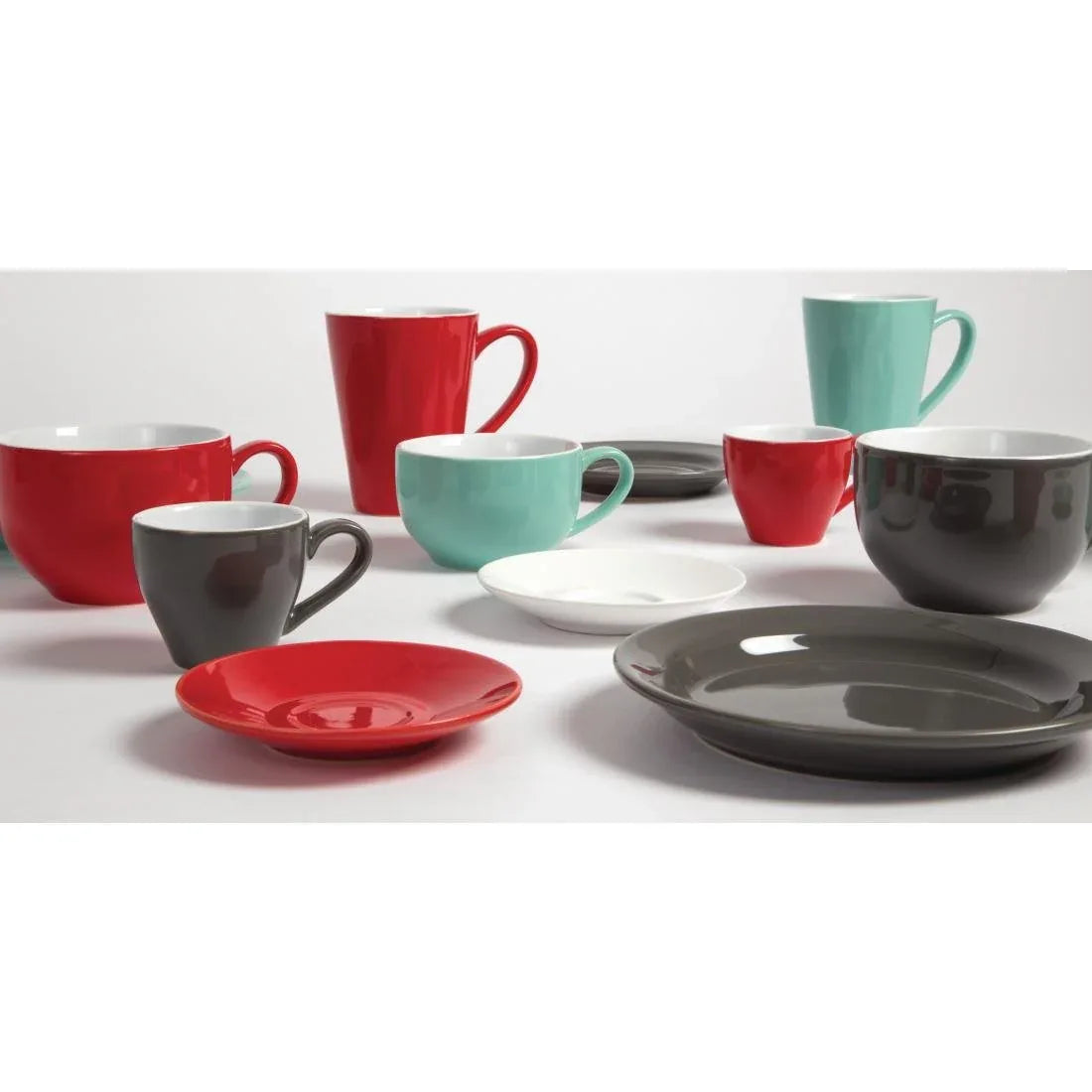 GK085 Olympia Cafe Espresso Saucers Red 116.5mm (Pack of 12) - JD Catering Equipment Solutions Ltd