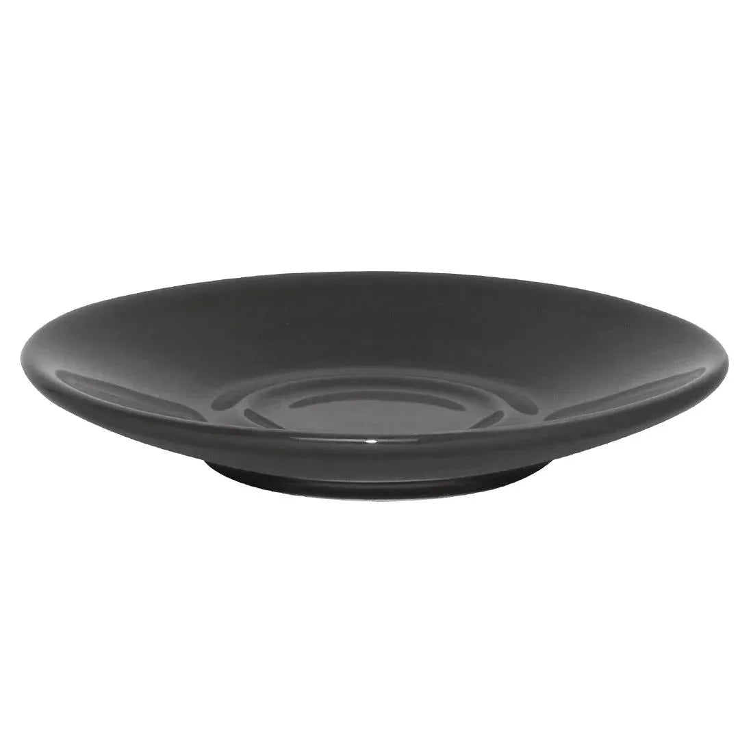 GK087 Olympia Cafe Espresso Saucers Charcoal 116.5mm (Pack of 12) - JD Catering Equipment Solutions Ltd
