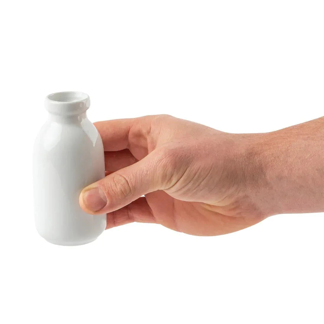 GM368 Olympia White Mini Milk Bottle 145ml (Pack of 12) - JD Catering Equipment Solutions Ltd