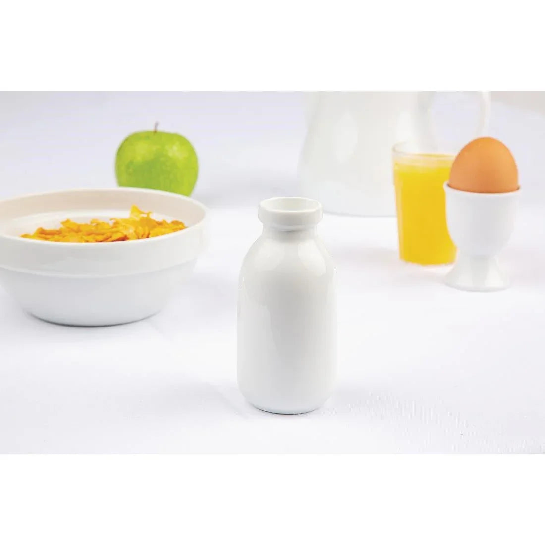 GM368 Olympia White Mini Milk Bottle 145ml (Pack of 12) - JD Catering Equipment Solutions Ltd