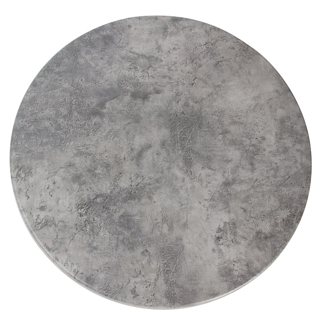 GM420 Werzalit Pre-Drilled Round Table Top Concrete 600mm JD Catering Equipment Solutions Ltd