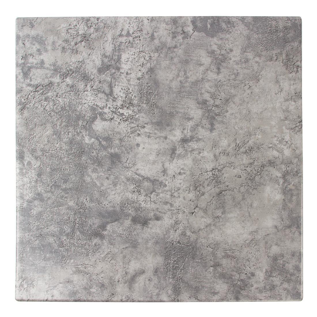 GM423 Werzalit Pre-drilled Square Table Top Concrete 700mm - JD Catering Equipment Solutions Ltd