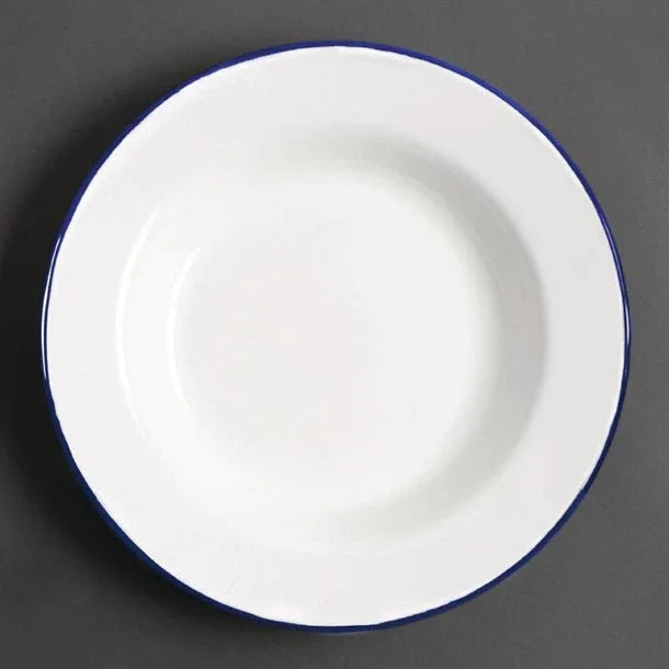 GM513 Olympia Enamel Soup Plates 245mm (Pack of 6) - JD Catering Equipment Solutions Ltd