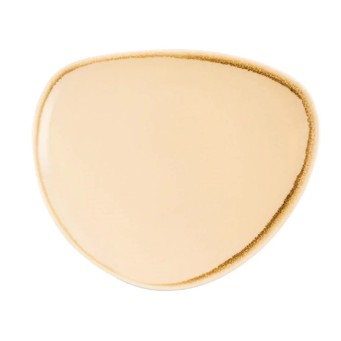 GP326 Olympia Kiln Triangular Plate Sandstone 230mm (Pack of 6) - JD Catering Equipment Solutions Ltd
