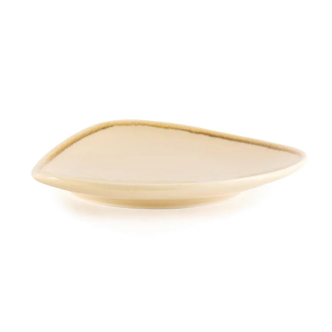 GP326 Olympia Kiln Triangular Plate Sandstone 230mm (Pack of 6) - JD Catering Equipment Solutions Ltd