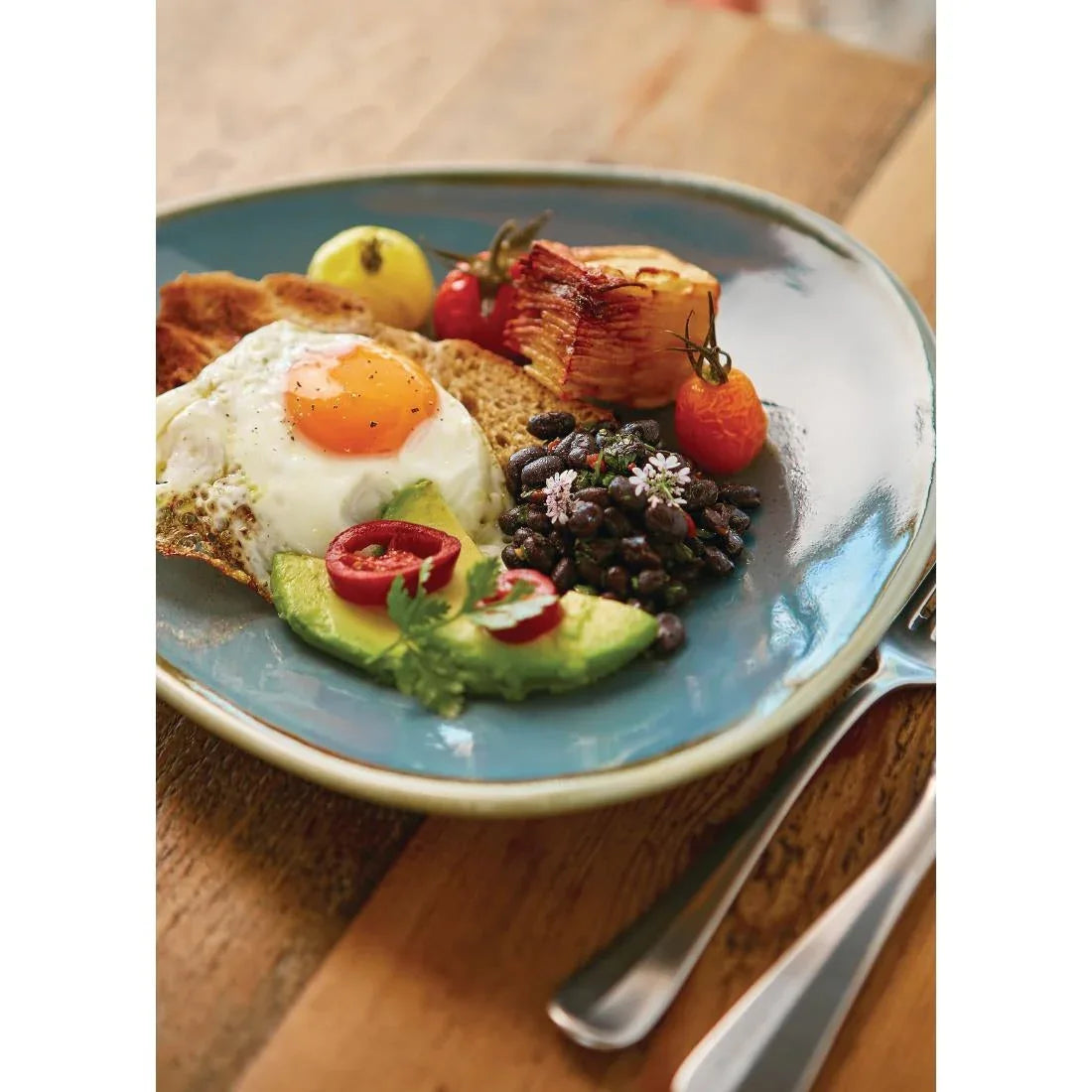 GP343 Olympia Kiln Triangular Plate Ocean 280mm (Pack of 4) - JD Catering Equipment Solutions Ltd