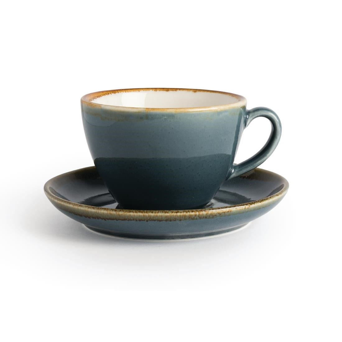 GP349 Olympia Kiln Cappuccino Saucer Ocean 160mm (Pack of 6) JD Catering Equipment Solutions Ltd