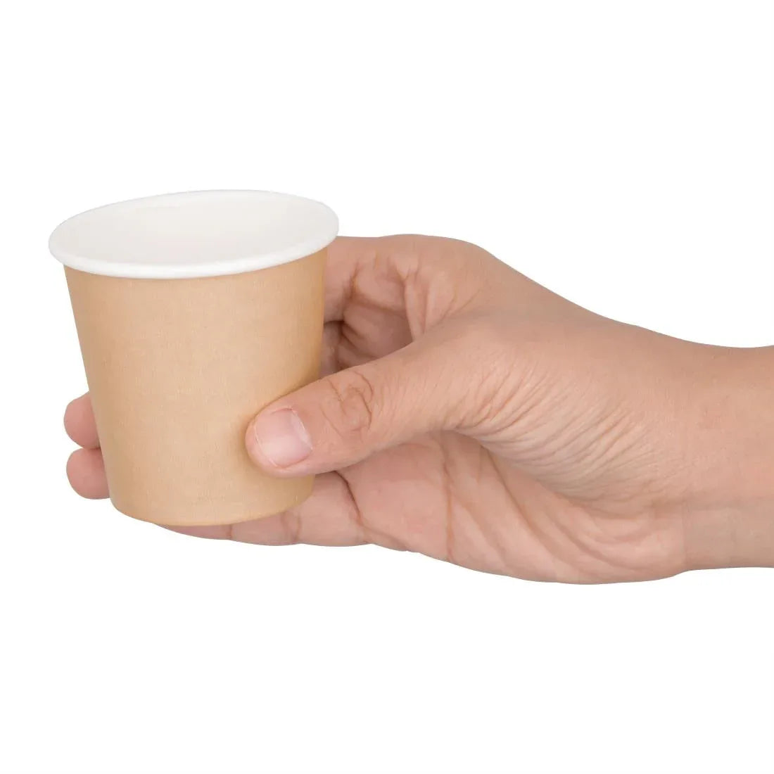 GP447 Fiesta Recyclable Espresso Cups Single Wall Kraft 112ml / 4oz (Pack of 1000) - JD Catering Equipment Solutions Ltd