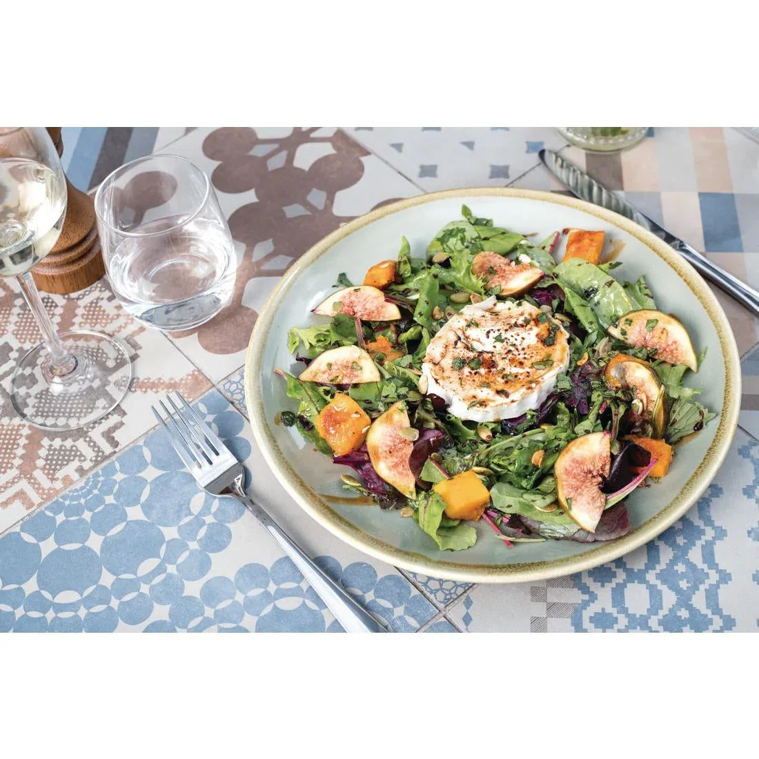 GP475 Olympia Kiln Round Plate Moss 280mm (Pack of 4) - JD Catering Equipment Solutions Ltd