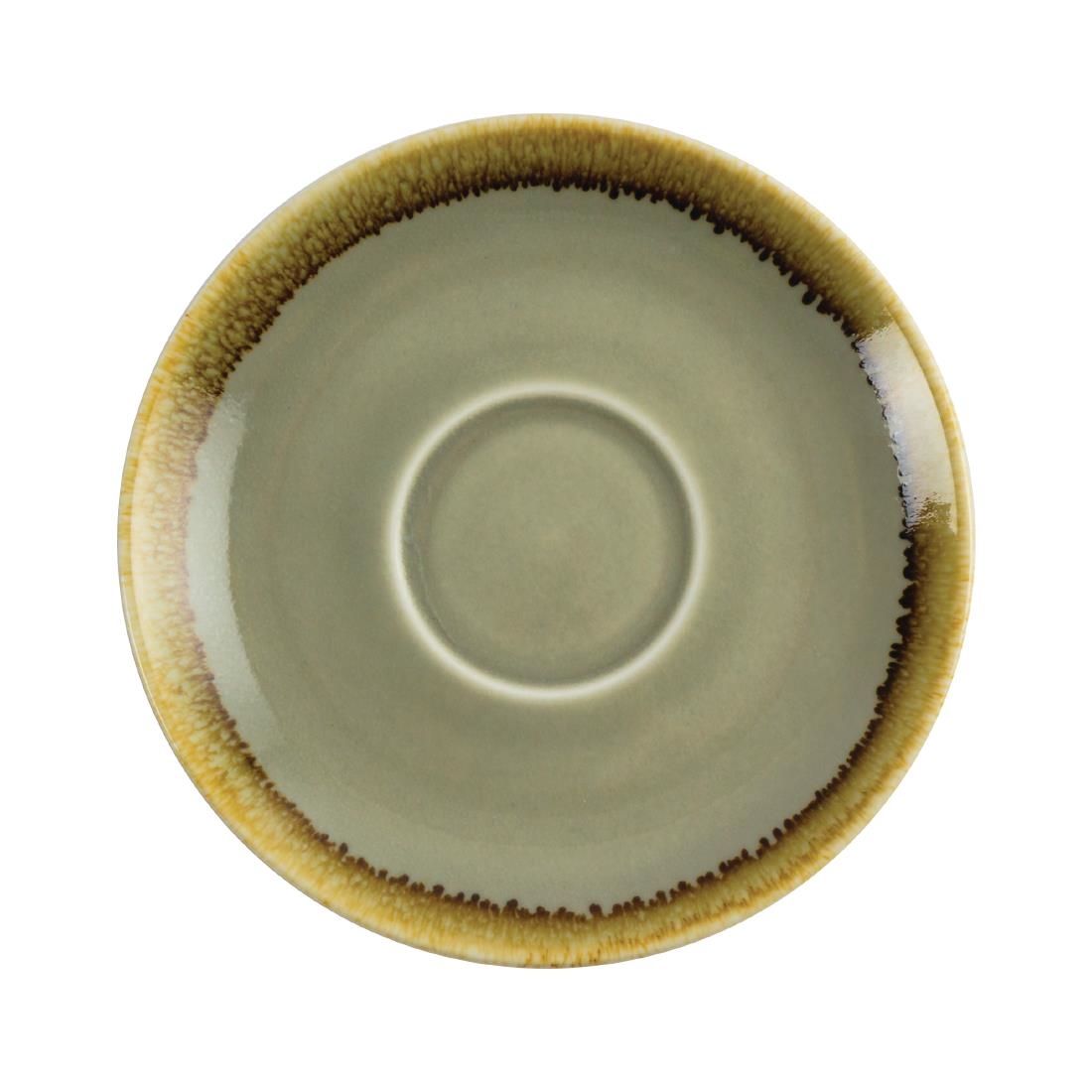 GP479 Olympia Kiln Cappuccino Saucer Moss 140mm (Pack of 6) JD Catering Equipment Solutions Ltd