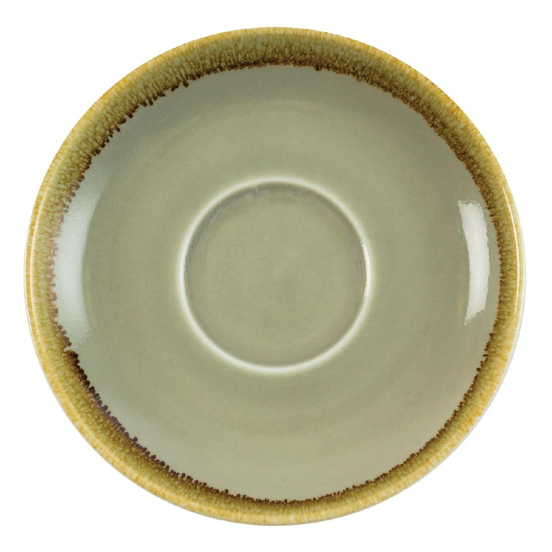GP481 Olympia Kiln Cappuccino Saucer Moss 160mm (Pack of 6) JD Catering Equipment Solutions Ltd