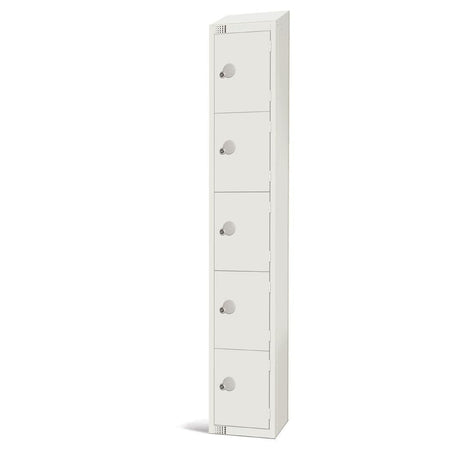 GR306-CLS Elite Five Door Manual Combination Locker Locker White with Sloping Top JD Catering Equipment Solutions Ltd