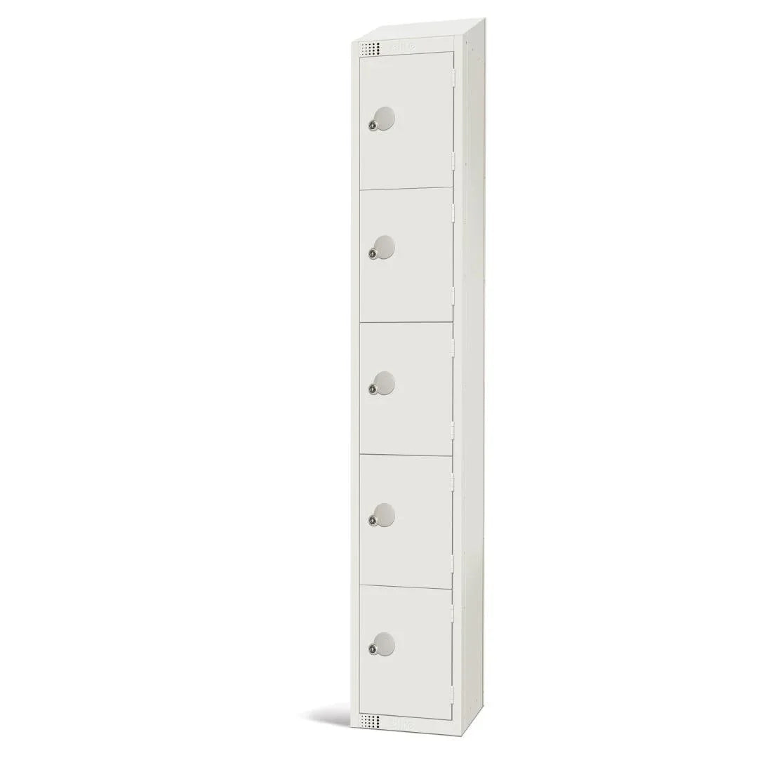 GR306-CLS Elite Five Door Manual Combination Locker Locker White with Sloping Top - JD Catering Equipment Solutions Ltd