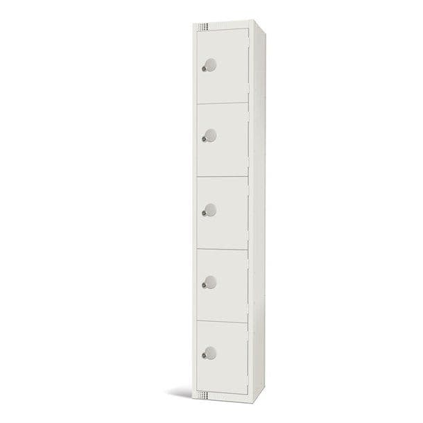 GR306-ELS Elite Five Door Electronic Combination Locker with Sloping Top White JD Catering Equipment Solutions Ltd