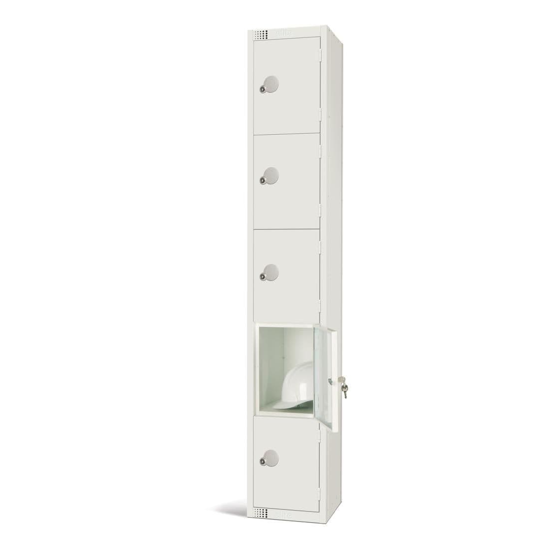 GR306-P Elite Five Door Padlock Locker White JD Catering Equipment Solutions Ltd