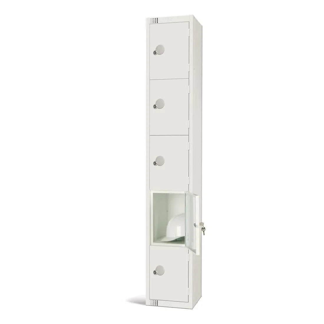 GR306-P Elite Five Door Padlock Locker White - JD Catering Equipment Solutions Ltd