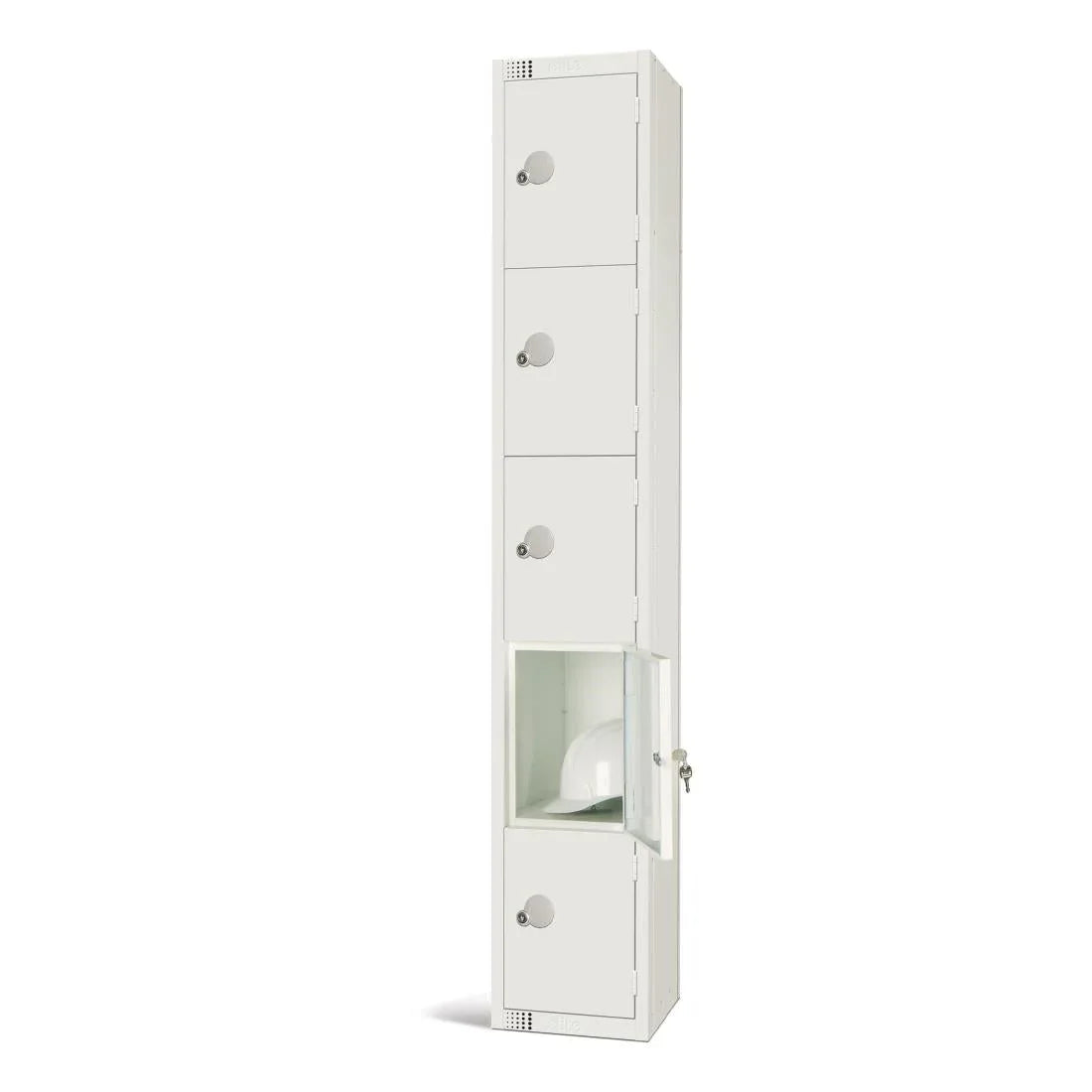 GR306-P Elite Five Door Padlock Locker White - JD Catering Equipment Solutions Ltd