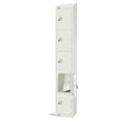 GR306-PS Elite Five Door Padlock Locker with Sloping Top White JD Catering Equipment Solutions Ltd