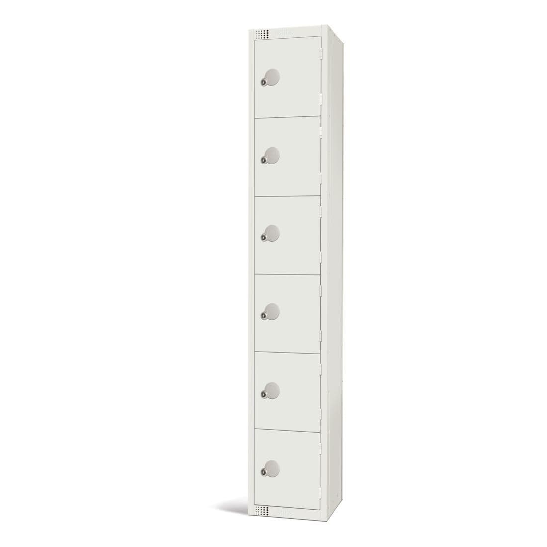GR307-CL Elite Six Door Manual Combination Locker Locker White JD Catering Equipment Solutions Ltd