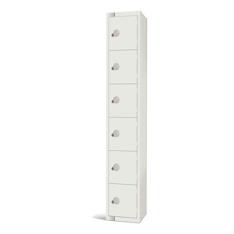 GR307-CL Elite Six Door Manual Combination Locker Locker White JD Catering Equipment Solutions Ltd