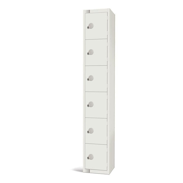 GR307-CL Elite Six Door Manual Combination Locker Locker White JD Catering Equipment Solutions Ltd