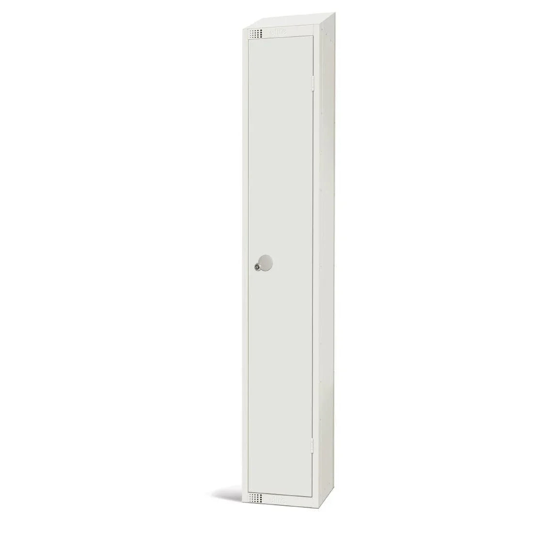 GR309-CLS Elite Single Door Manual Combination Locker Locker White with Sloping Top - JD Catering Equipment Solutions Ltd