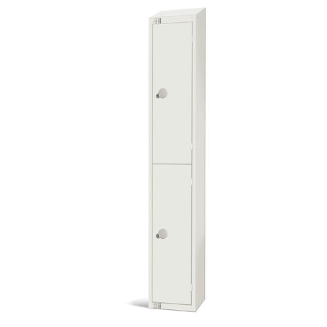 GR310-CLS Elite Double Door Manual Combination Locker Locker White with Sloping Top JD Catering Equipment Solutions Ltd