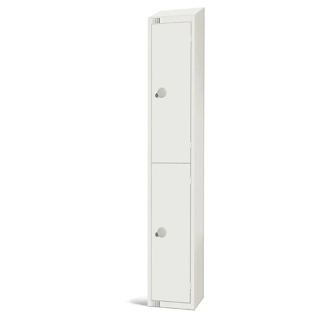 GR310-CNS Elite Double Door Coin Return Locker with Sloping Top White - JD Catering Equipment Solutions Ltd