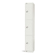 GR311-CS Elite Three Door Camlock Locker with Sloping Top White JD Catering Equipment Solutions Ltd