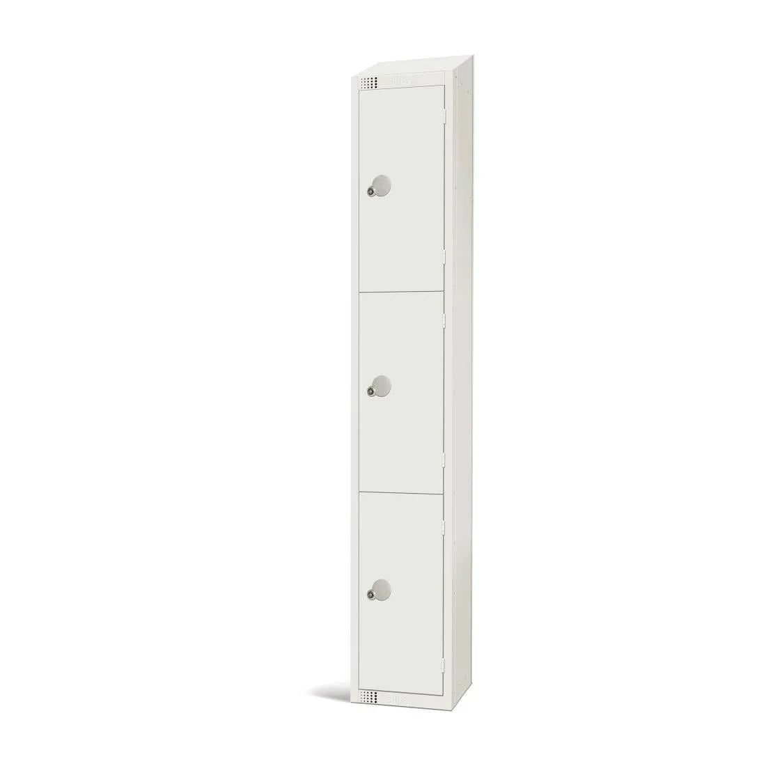 GR311-ELS Elite Three Door Electronic Combination Locker with Sloping Top White - JD Catering Equipment Solutions Ltd