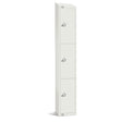 GR311-PS Elite Three Door Padlock Locker with Sloping Top White JD Catering Equipment Solutions Ltd