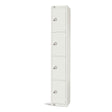 GR312-PS Elite Four Door Padlock Locker with Sloping Top White JD Catering Equipment Solutions Ltd