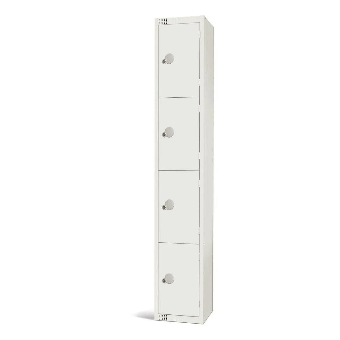 GR312-PS Elite Four Door Padlock Locker with Sloping Top White - JD Catering Equipment Solutions Ltd