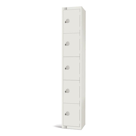 GR313-CL Elite Five Door Manual Combination Locker Locker White JD Catering Equipment Solutions Ltd