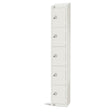 GR313-ELS Elite Five Door Electronic Combination Locker with Sloping Top White JD Catering Equipment Solutions Ltd