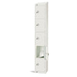 GR313-PS Elite Five Door Padlock Locker with Sloping Top White JD Catering Equipment Solutions Ltd
