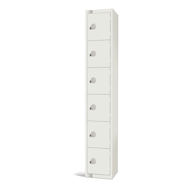 GR314-CN Elite Six Door Coin Return Locker White JD Catering Equipment Solutions Ltd