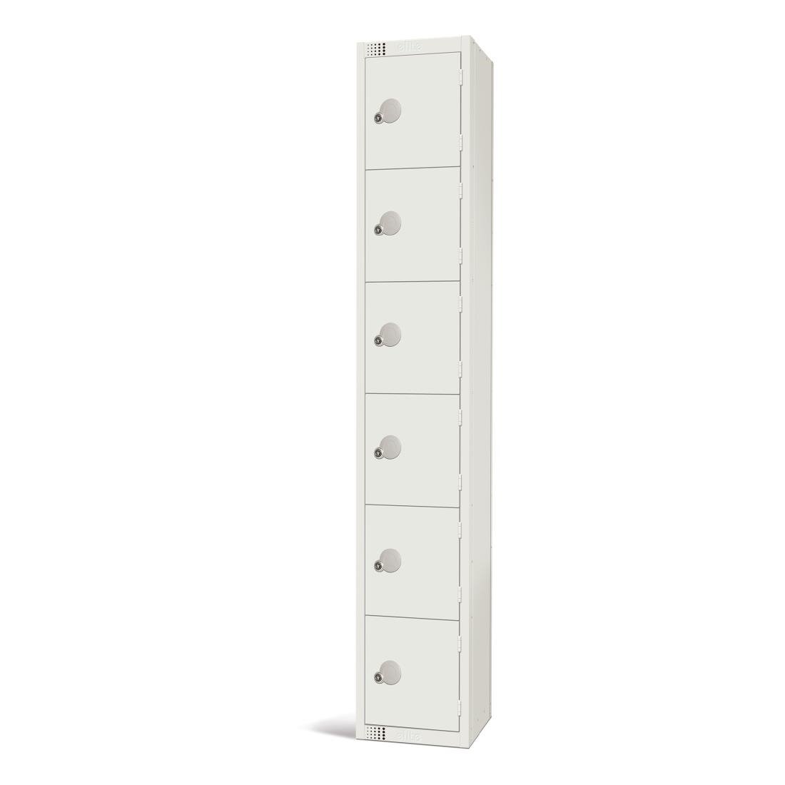 GR314-EL Elite Six Door Electronic Combination Locker White JD Catering Equipment Solutions Ltd