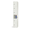 GR314-P Elite Six Door Padlock Locker White JD Catering Equipment Solutions Ltd