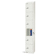 GR314-PS Elite Six Door Padlock Locker with Sloping Top White JD Catering Equipment Solutions Ltd