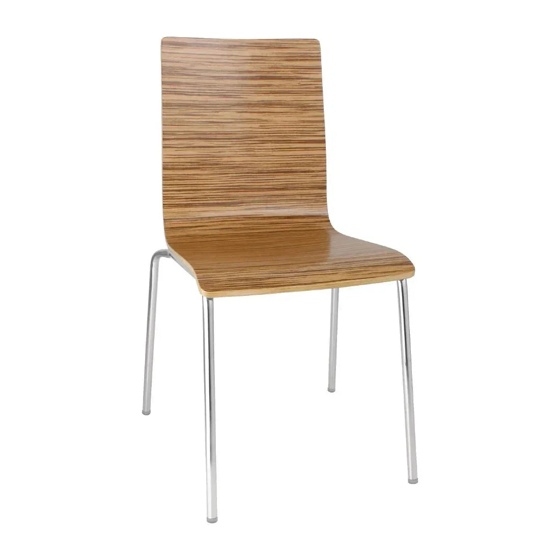 GR344 Bolero Square Back Side Chair Zebrano (Pack of 4) - JD Catering Equipment Solutions Ltd
