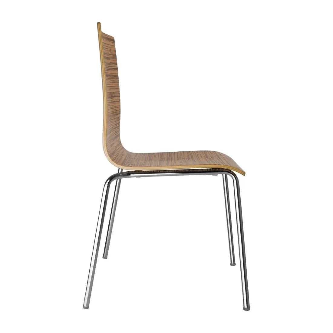 GR344 Bolero Square Back Side Chair Zebrano (Pack of 4) - JD Catering Equipment Solutions Ltd