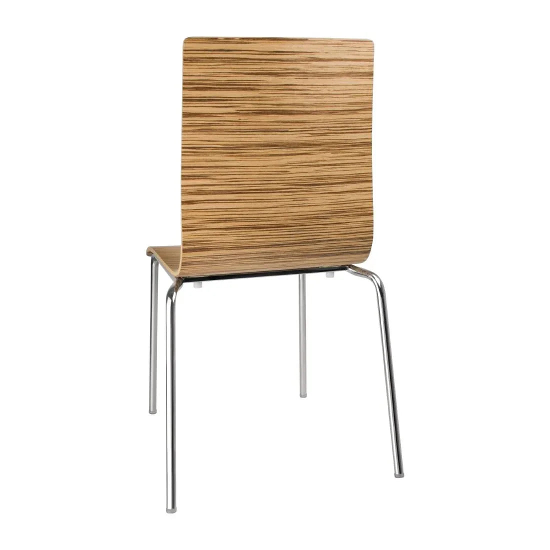 GR344 Bolero Square Back Side Chair Zebrano (Pack of 4) - JD Catering Equipment Solutions Ltd