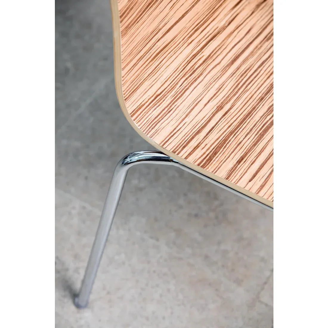 GR344 Bolero Square Back Side Chair Zebrano (Pack of 4) - JD Catering Equipment Solutions Ltd