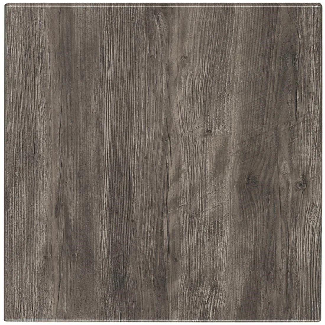 GR536 Werzalit Pre-drilled Square Table Top Ponderosa Grey 800mm - JD Catering Equipment Solutions Ltd